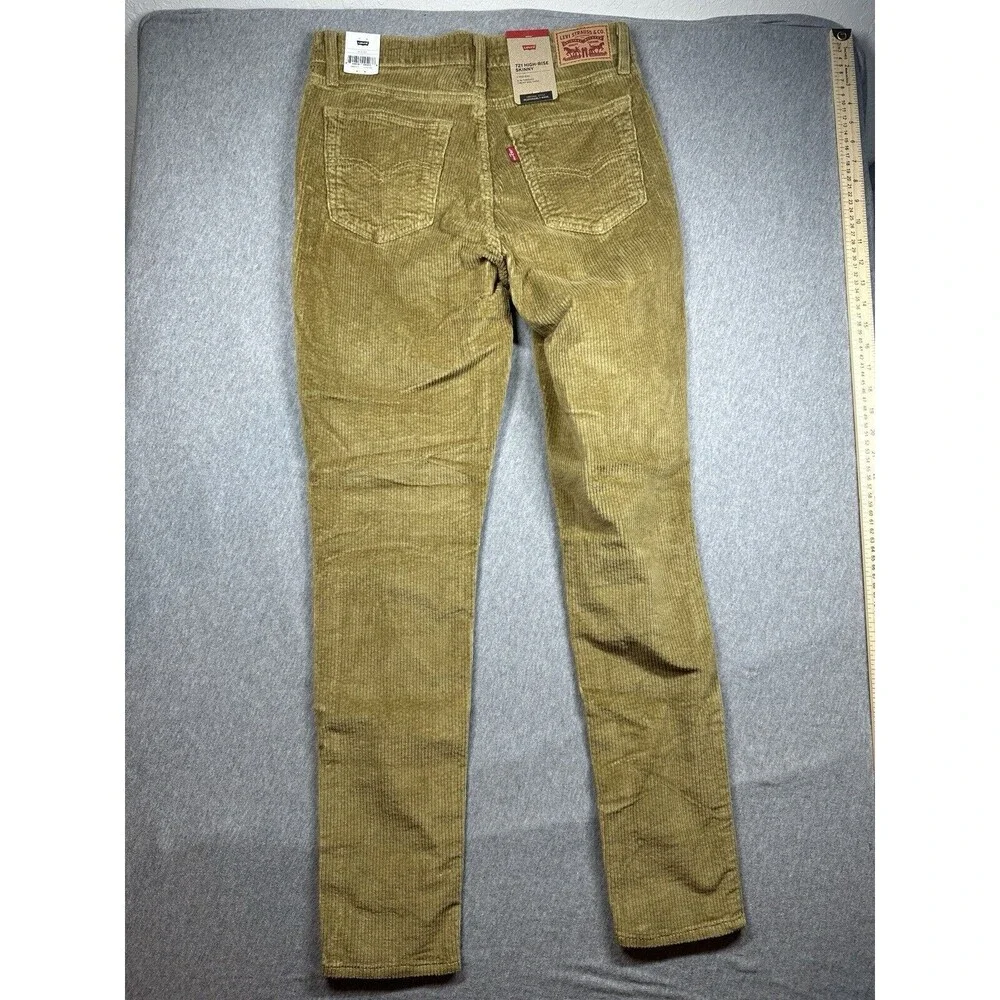 Levi's 721 High Rise Skinny Pants‎ Women's W30 x L30 Brown Corduroy NWT